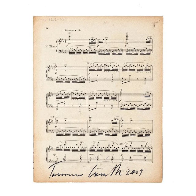 Musical Notes'' is a beautiful artwork in mixed media, tempera and college on a musical note, realized in 2009 by Tommaso...