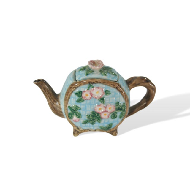 Miniature Majolica Tea Pot, Circa 1920 For Sale - Image 6 of 6