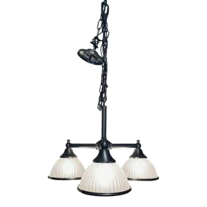 80s Industrial 3 Light Chandelier