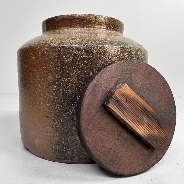 Boho Chic Antique Japanese Tea Storage Jar, 1890s For Sale - Image 3 of 16
