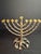 VTG Fred Spinowitz Tree of Life Menorah Signed Judaica Silver Tone Brass Leaves For Sale - Image 4 of 18