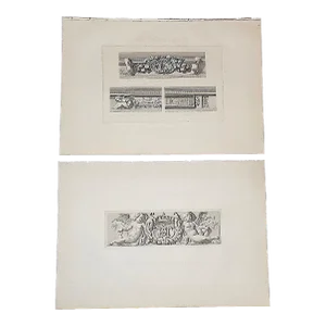 Antique 19th C. Palais De Fontainebleau Architectural Details - a Pair