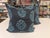 New Moon Navy Blue and Teal Medallion Printed Pillow For Sale - Image 4 of 6