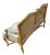 Mid-Century French Louis XV Style Caned and Carved Settee in Floral Linen For Sale - Image 9 of 9