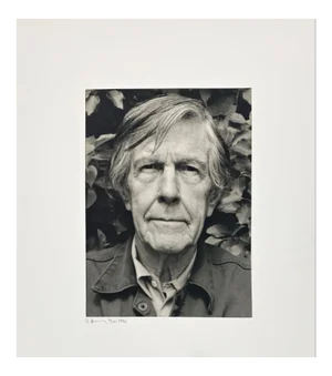 Portrait Photo of John Cage by Rolf Hans, 1990