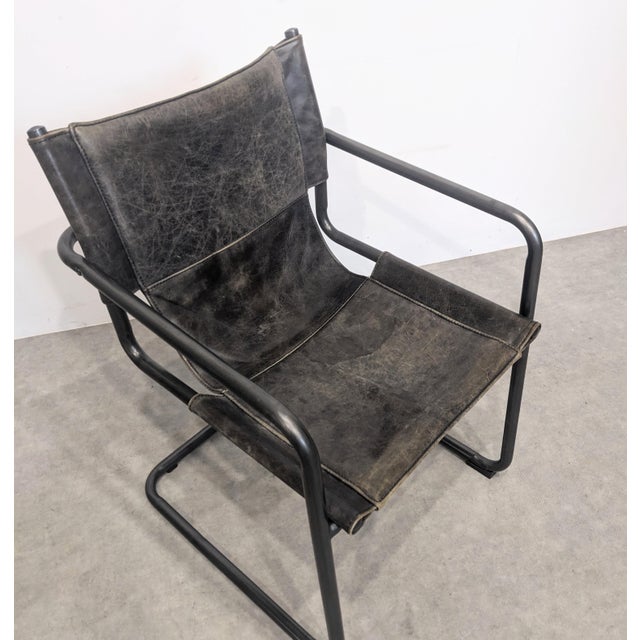 Animal Skin Vintage Bauhaus Tubular Chairs, 1980s, Set of 4 For Sale - Image 7 of 8