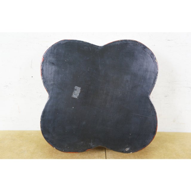 Late 20th Century Chinese Chinoiserie Red Lacquered Eight Treasures Keepsake Trinket Box 8" For Sale - Image 11 of 15