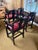 Sherrill Furniture Vintage CTH Counter Height Wood Bar Stools With Red Leather Seats, Chippendale Styled For Sale - Image 4 of 10