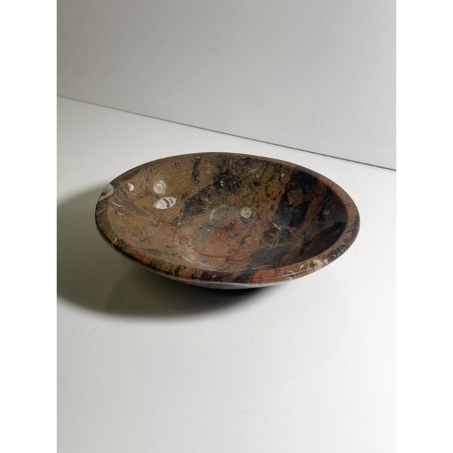 Stone Ammonite Fossil Marble Placemat Bowl and Plate, 1970s, Set of 2 For Sale - Image 7 of 8
