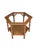 Mid-Century Modern Vintage 1970s Faux Bamboo Hexagonal Side Table – Hollywood Regency Chinoiserie Glass Top & Cane Shelf For Sale - Image 3 of 6
