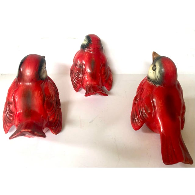 1960s Goebel German Red Porcelain Birds, Set of 3 For Sale - Image 5 of 8