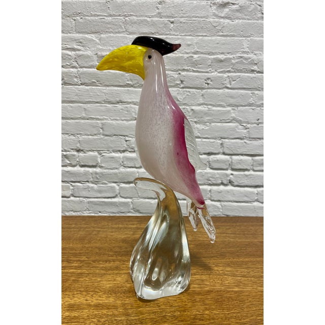 Glass Hand Blown Murano Glass Toucan Bird Sculpture For Sale - Image 7 of 13