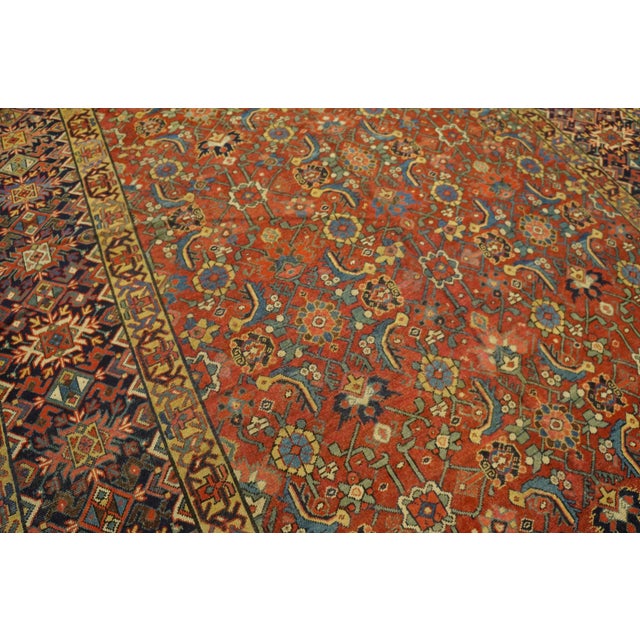 Red 1840s Red Herati Floral Antique n.w. Persian Gallery Rug 7'6" X 23' Handknotted Wool Carpet For Sale - Image 8 of 14