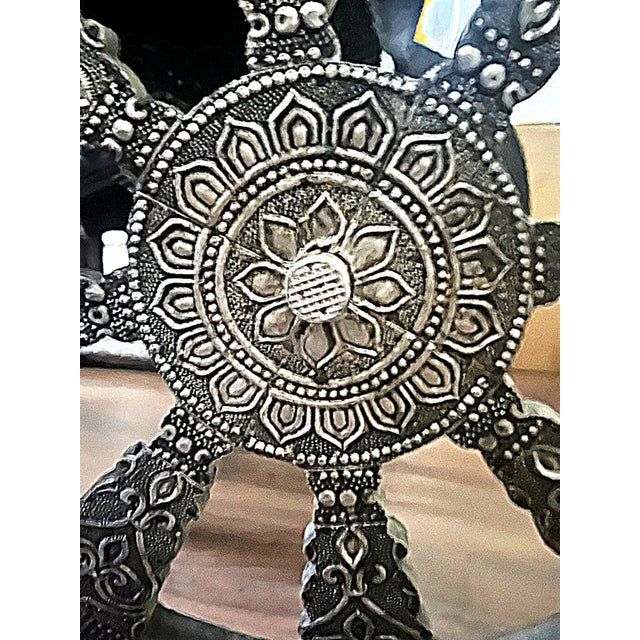 1980s Handcrafted East Indian Bar Cart For Sale - Image 4 of 6