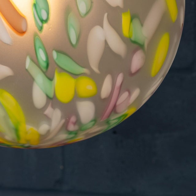 Italian Hand Blown Light Bulb Shaped Ceiling Light from Due P, 1980s For Sale - Image 3 of 15