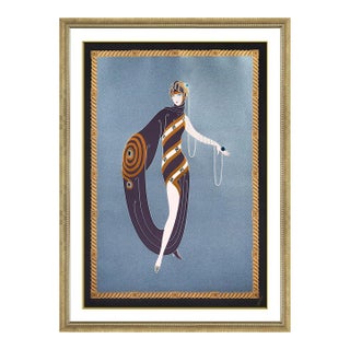 1990s Pearls and Emeralds, Erté For Sale