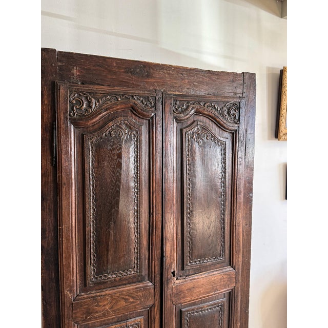 Rustic European 18th c. French Oak Cabinet For Sale - Image 3 of 9