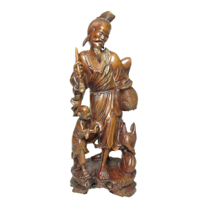 Chinese Hardwood Figural Carving