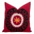 16"sq Black Scalloped Suzani Pillow Cover For Sale