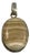 Vintage Tan / Cream Oval Striped Agate Pendant For Sale
