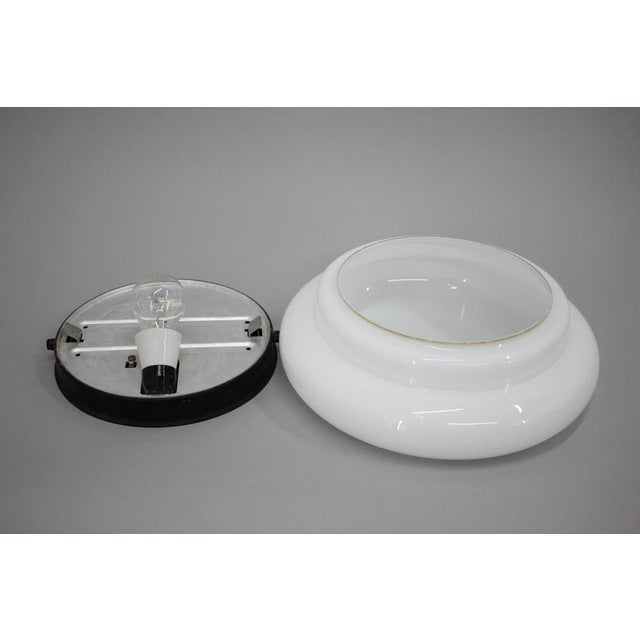 Glass Flushmount Light, Czechoslovakia, 1970s For Sale - Image 6 of 12