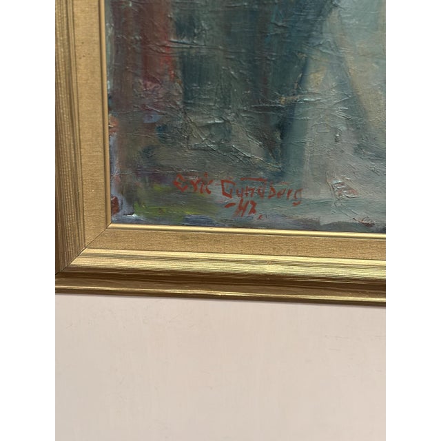 Eric Seth Lundberg, Portrait, 1942, Oil Painting on Panel, Framed For Sale - Image 6 of 18
