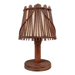 Stained Cane Table Lamp, 1960s For Sale