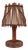 Stained Cane Table Lamp, 1960s For Sale