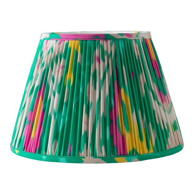 Katy's Ikat in Emerald 10" Lamp Shade, Kelly Green Chairish
