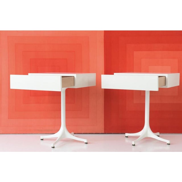 Mid-Century Modern Pedestal End Tables by George Nelson for Vitra / Miller, Germany, 1956, Set of 2 For Sale - Image 3 of 11