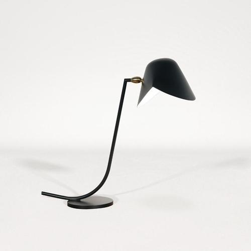 Mid-Century Modern Black Antony Table Lamp by Serge Mouille For Sale - Image 4 of 10