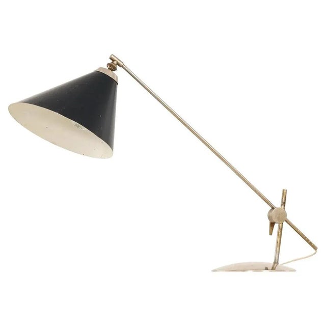 Black Table Lamp by Poul Dinesen, Denmark, 1960s For Sale - Image 8 of 8