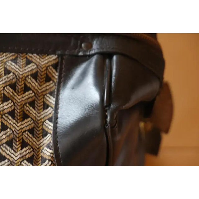 Animal Skin Large Goyard Boston Bag, Large Goyard Duffle Bag for Women and Men by Goyard, 1970s For Sale - Image 7 of 16