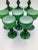 1960s Vintage Carlo Moretti Italy Green White Cased Glass Mini Cordial Shot Glasses - Set of 8 For Sale - Image 5 of 5
