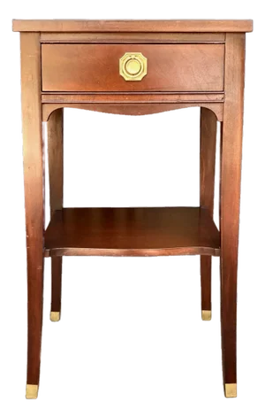 Vintage Federal Mahogany Nightstand | Luxury Bedside Table | Accent Table