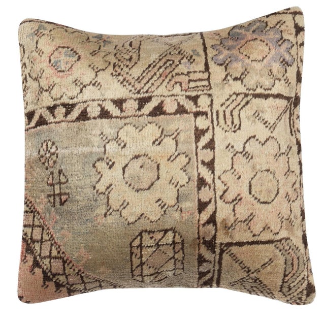 Bring history and warmth into your home with this vintage handmade Turkish wool rug cushion cover set. This pair of...
