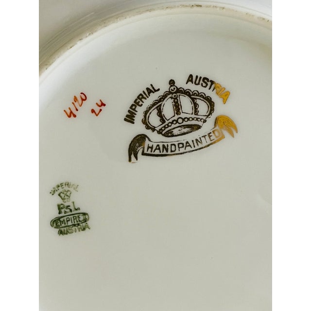 Art Deco 1920s Art Nouveau Austrian Imperial Porcelain Plate For Sale - Image 3 of 5