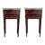 20th Century Pair of Louis XVI Style Marble-Top, Bronze and Walnut Nightstands For Sale
