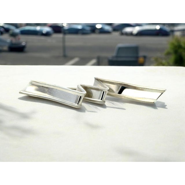 1990s Tiffany & Co Estate Wave Brooch Sterling Silver 5 Grams For Sale - Image 10 of 12