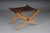 Antique Art Nouveau folding stool with leather, circa 1910 Solid wood stool, folding mechanism, leather covering partially...