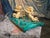 Gold 19th Century Italian Malachite and Ormolu Inkwell with Cupid and Mermaid, Mythol, 1890 For Sale - Image 8 of 11