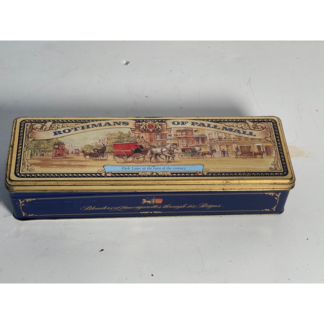 Shabby Chic Rothman of Pall Mall Vintage Tin Box Collectible For Sale - Image 3 of 4