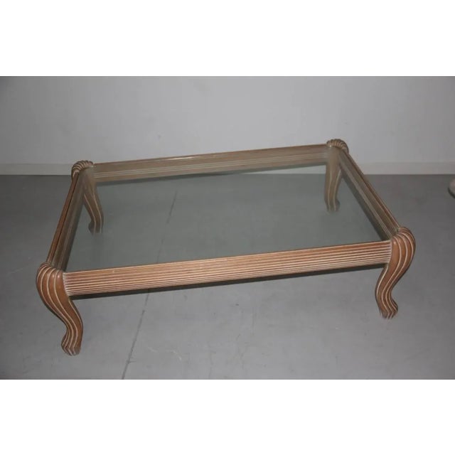 Carved and Lacquered Wooden Coffee Table, 1970s For Sale - Image 6 of 8