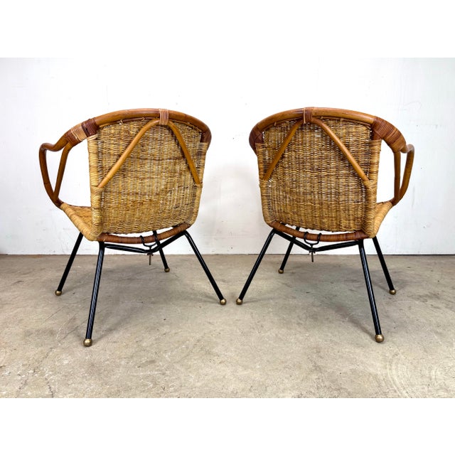 Ritts Tropitan Mid Century Boho Chic Woven Reed and Rattan Chairs by Tropic Cane For Sale - Image 4 of 12
