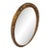 Vintage 1970s Hollywood Regency Style Ornate Gold Oval Frame Wall Hanging Large Mirror For Sale