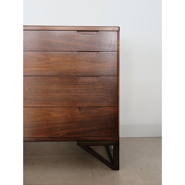 Wood Dark Wood Chest of Drawers from Svend Langkilde, Denmark, 1960s, Set of 2 For Sale - Image 7 of 18