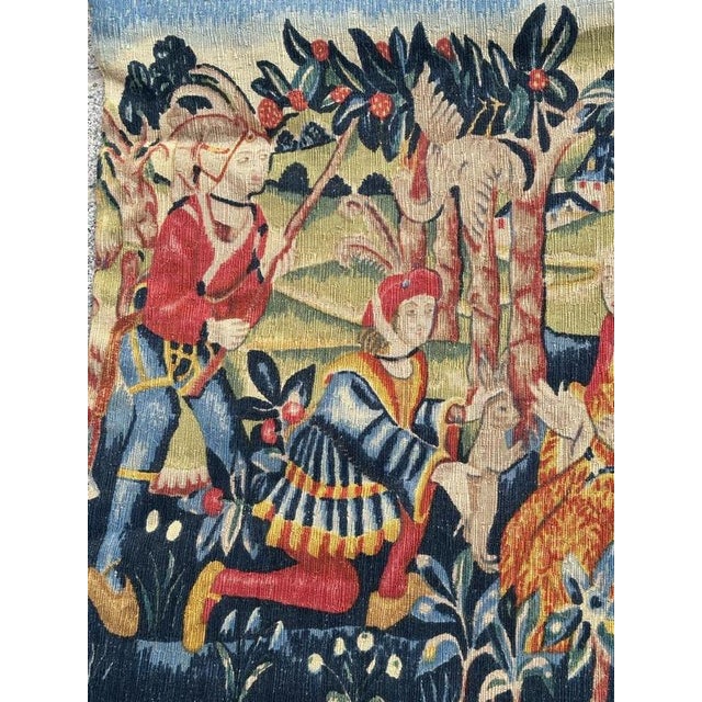 Textile Vintage French Screen Printed Tapestry, 1970s For Sale - Image 7 of 18