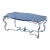 Maison Charles Regence Contemporary Blue Glass & Silver French Coffee Table For Sale