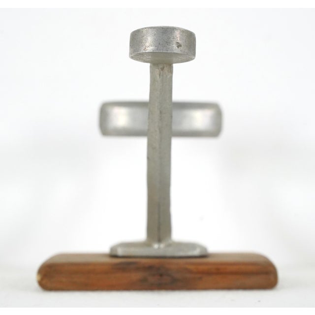 Wood Vintage European Wood & Aluminum Wall Hook For Sale - Image 7 of 10