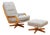 Vintage 1960s Danish Swivel Lounge Chair & Ottoman For Sale
